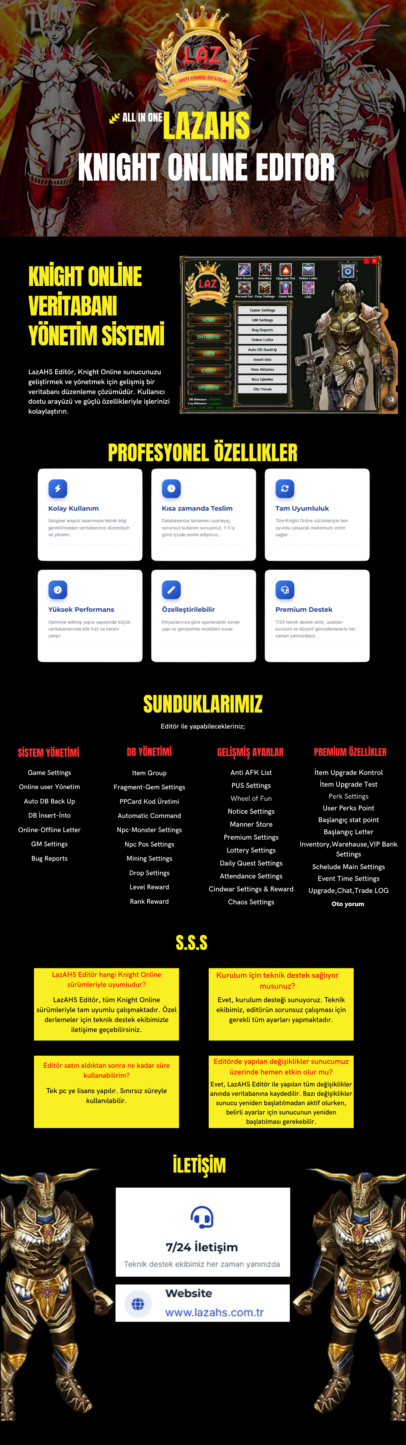 📢 ⬤ LazAHS ⬤ ⚔️ ⬤ KO Database Editör ⬤ DB,Client,Lua Editlenir ⬤